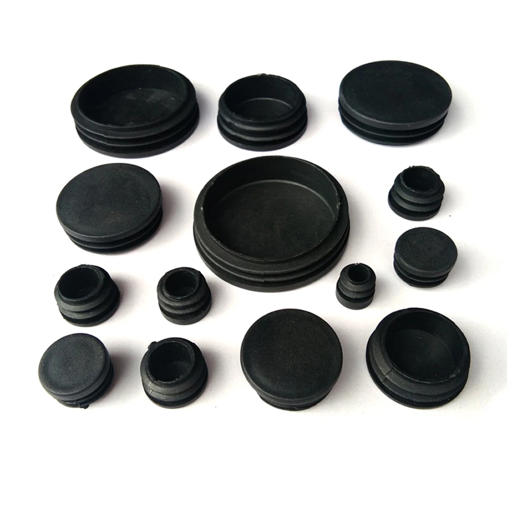 2/4/8pcs Round Plastic Black Blanking End Cap Caps Tube Pipe Inserts Plug Bung 12mm 14 16 18 - 100mm images - 6