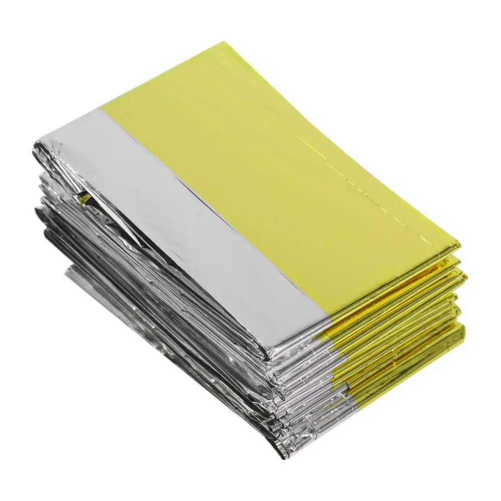 

Outdoor Emergency Blanket Aid Safety Survival Tools Lifesaving Thermal Insulation Sunscreen Adventure essentia reflective film