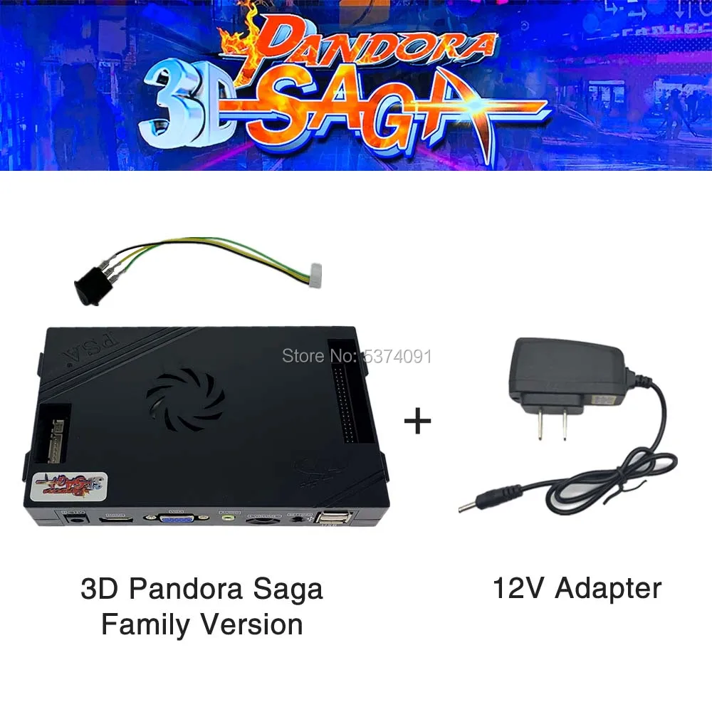 2650 в 1 Pandora Saga Box 3D семейная версия платы 40p аркадная плата для Бесплатной Игры монета HD видео Jamma игры HDMI VGA материнская плата - Цвет: 3Dbox adapter