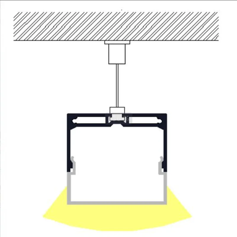 Free Shipping Aluminum and pc diffuser extrusion body material aluminum led profile for strips 2m/pcs 30m/lot | Освещение