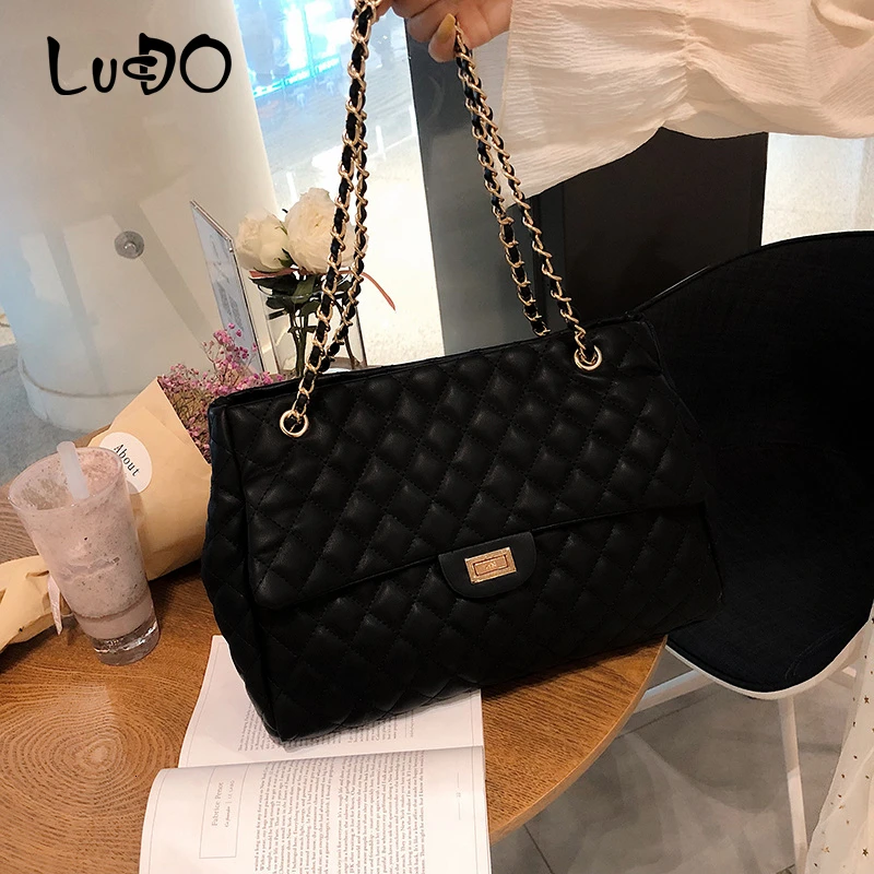 LUCDO, роскошные брендовые сумки, женская сумка, дизайнерская, из искусственной кожи, на цепочке, большая, через плечо, сумки для женщин