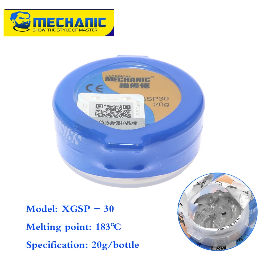 Паяльная паста механик XGSP30 Sn63/Pb37 флюс паяльной пасты Средний Температура для