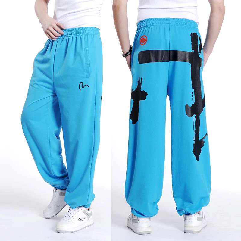 

Free shipping plus size XL-5XL spring mens hiphop pants trousers cotton print elastic waist autumn extra large men's 16 colors