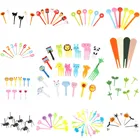 2-24 шт., миниатюрная Детская ферма для животных, вилка для фруктов с персонажем из мультфильма, закуска пирог десерт, фруктовая зубочистка, украшение для обеда, вечевечерние, случайный цвет