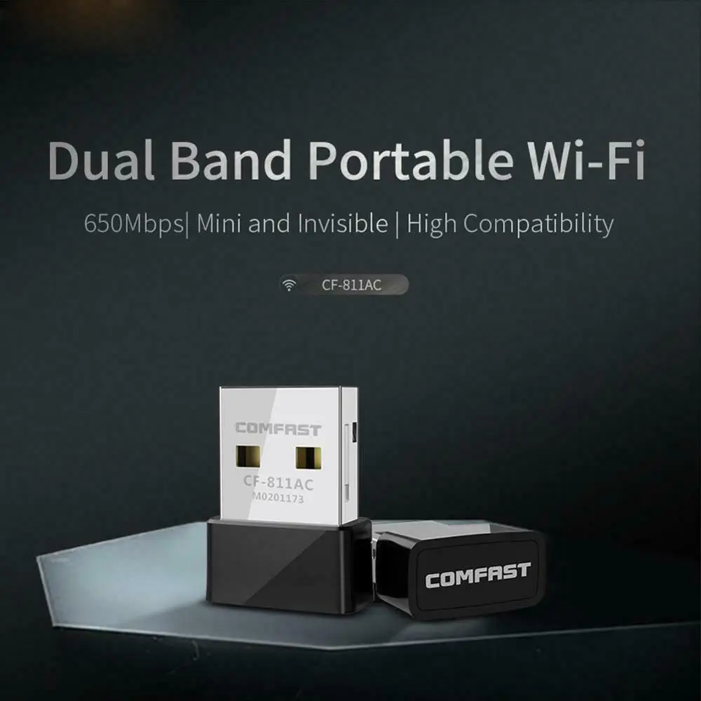 Портативный wifi двухдиапазонный 650 м USB Wifi адаптер AC Wifi приемник для системы Hackintosh ноутбук беспроводная сетевая карта
