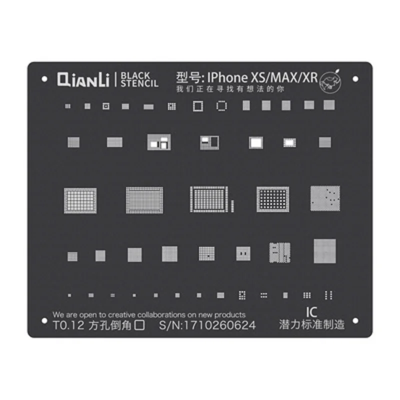Трафарет Qianli Black Plus BGA для ремонта микросхем 11 Pro MAX XS XR XSMAX 8 6P NAND | Инструменты