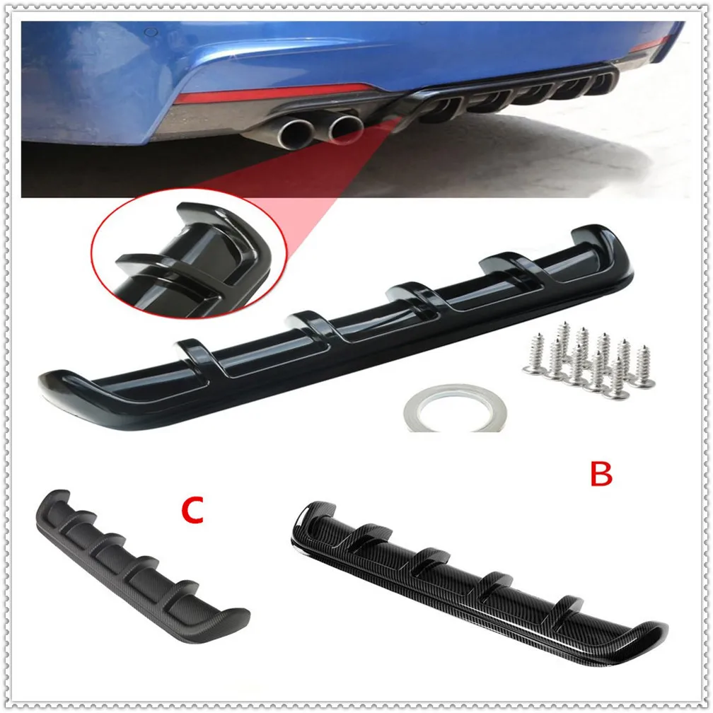 ABS Car Rear Shark Fin Style Curved Bumper Lip Diffuser for BMW EfficientDynamics 335d M1 M-Zero 545i 530xi X2 X3 M5 M2 | Автомобили и