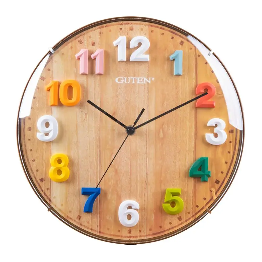 

Creative Simple Wall Clock Fashion Cartoons Personality Silent Bedroom Wall Clock Kids Zegar Scienny Home Decoration EF50WC