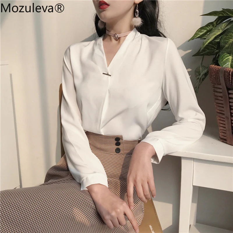 Женский укороченный Топ с длинным рукавом и V-образным вырезом |