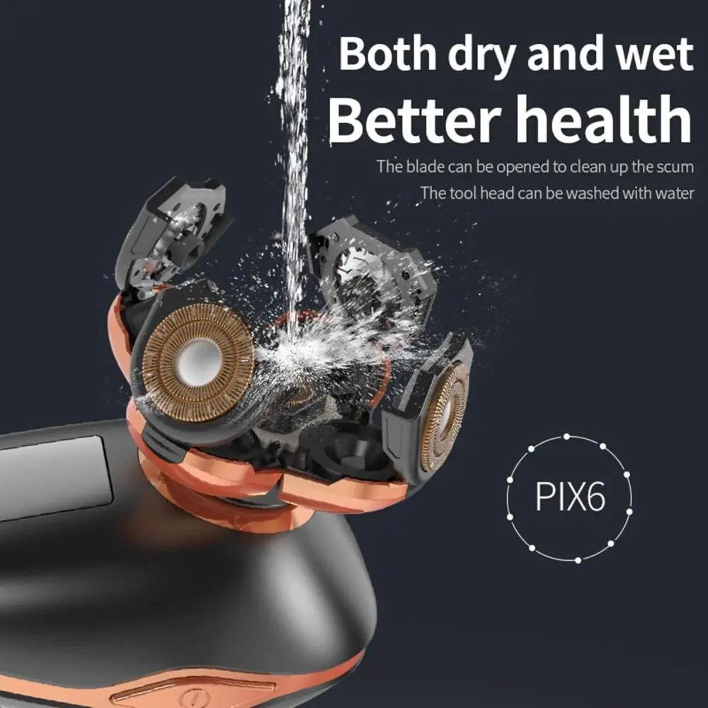 

Waterproof Rechargeable 5 in 1 Head Shavers Wet Dry Electric 5 Razor Bald Rotary Cordless Hair Clippers Nose Hair Trimmer