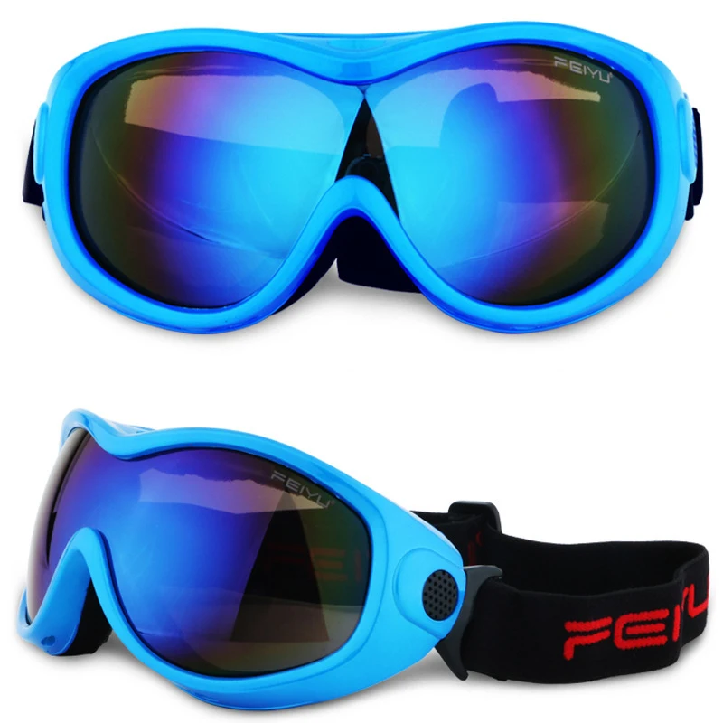 Лыжные очки с одной линзой для взрослых и детей ветрозащитные зимние спортивные
