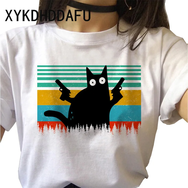 Pew Madafakas Футболка женская kawaii черная кошка футболка Meme ulzzang Harajuku Повседневная