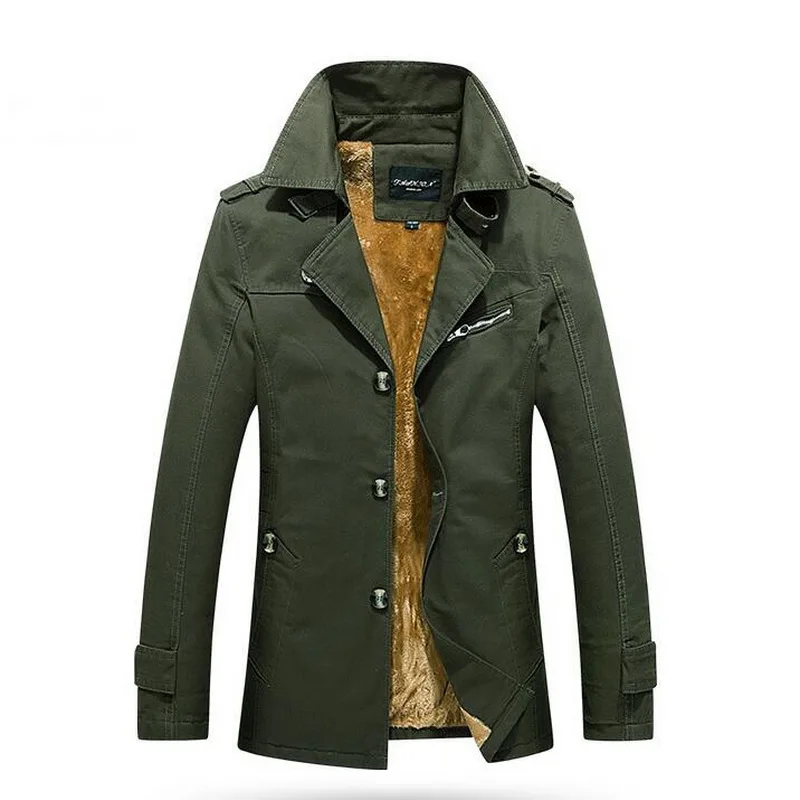 Тренч мужской модная ветровка теплая верхняя одежда Брендовое пальто длинный