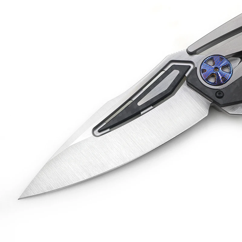 Волшебный складной нож ZT0999, KVT подшипник M390, лезвие CF+ титановая ручка, походные охотничьи ножи для выживания, инструмент для повседневного использования