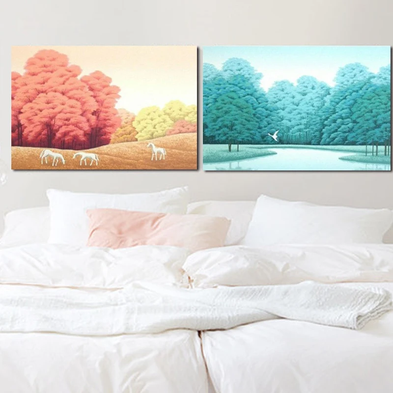 Diy Цифровая живопись стихи простая Красивая овечка большое дерево маленькая