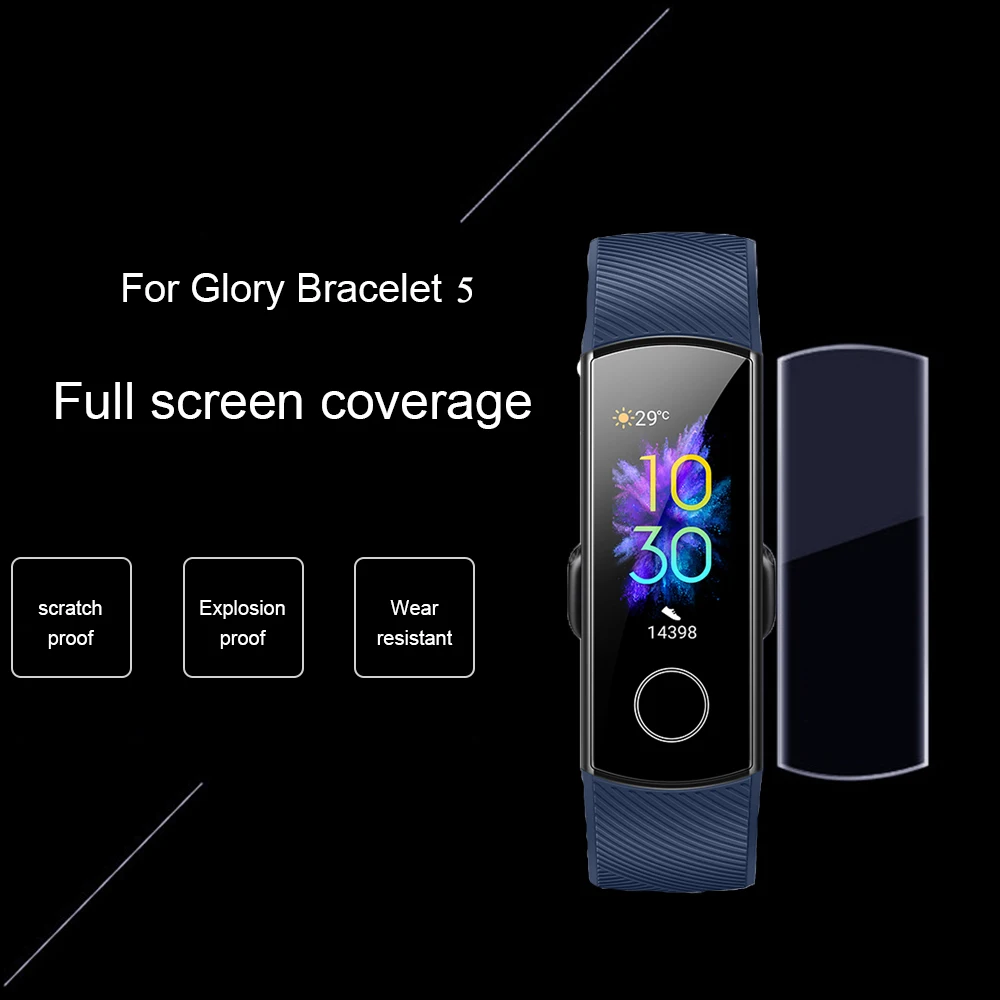 6 шт. honor band 5 Защитная пленка для экрана мягкая пленка для huawei honor band 4 пленка смарт-браслет аксессуары полная защитная пленка не стекло