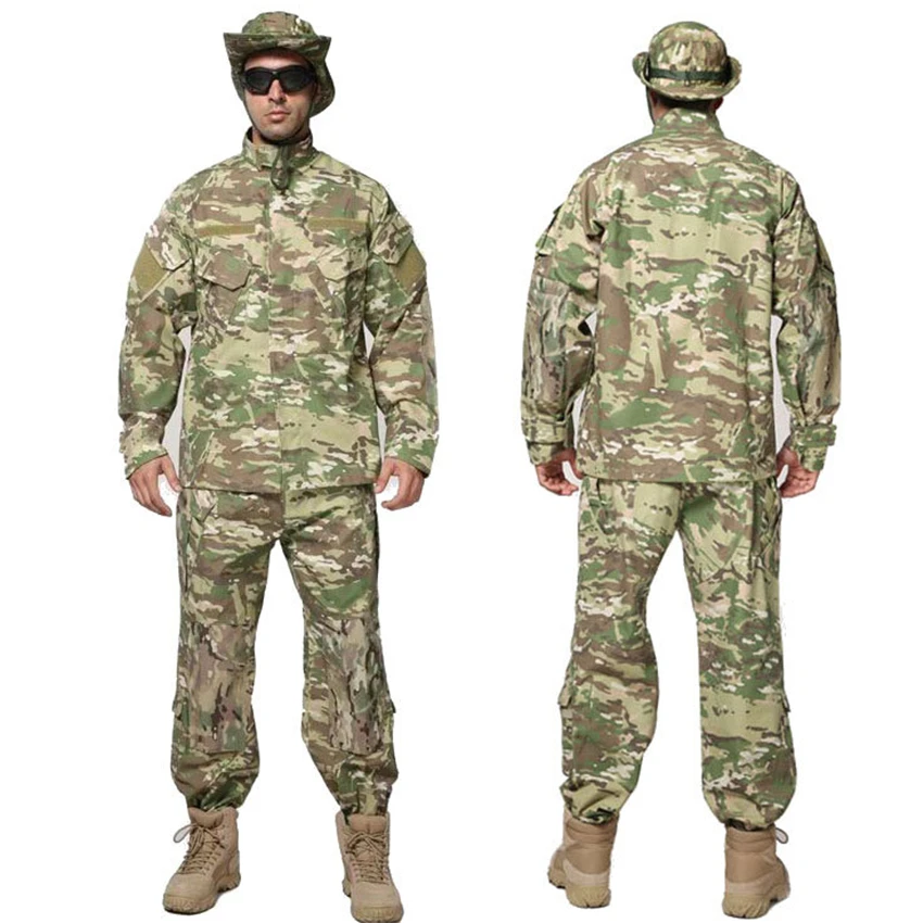 Для мужчин куртка брюки для девочек армии США костюм солдат армейские рубашки ACU джунгли камуфляж CP тактическая одежда страйкбол Маскировка военная форма