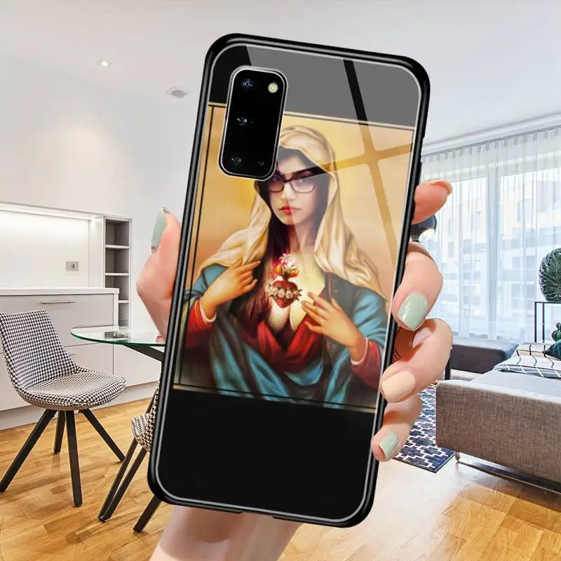 Чехлы для телефонов Sexy beauty girl mia khalifa из закаленного стекла Samsung S20 Plus S7 S8 S9 S10E Note 8 9 10