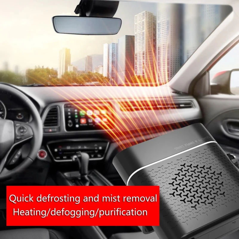 

12/24V Car Electric Heater Winter Truck Fan Defogger Demister Defroster Heater Rotatable Electric Heater