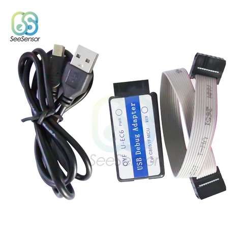 U-EC6 USB универсальный эмулятор, совместимый с C8051, полный диапазон MCUs USB отладочный адаптер, программатор загрузки
