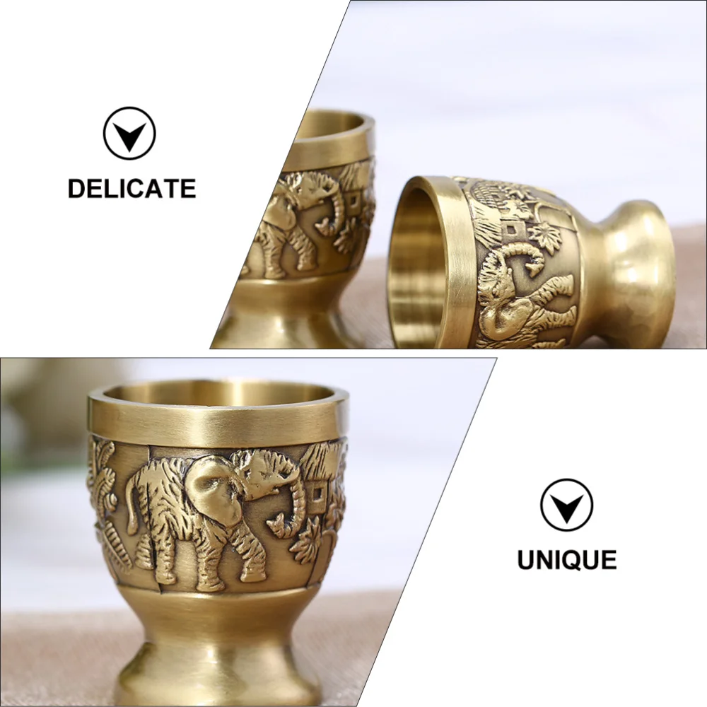 

1Pc Shot Glasses Vintage Style Cup Zinc Alloy Ornaments Cup Set