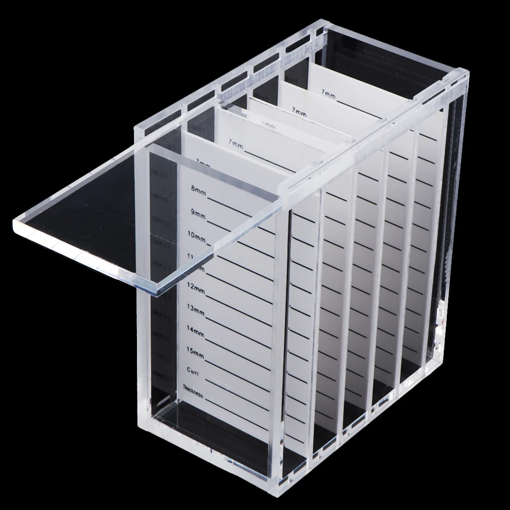 

5 Tiers Acrylic Cosmetic Storage Makeup Organizer, Transparent Eyelash Storage Box Eyelashes Holder, 5 Layers, 11.8x6.2x9.8 cm