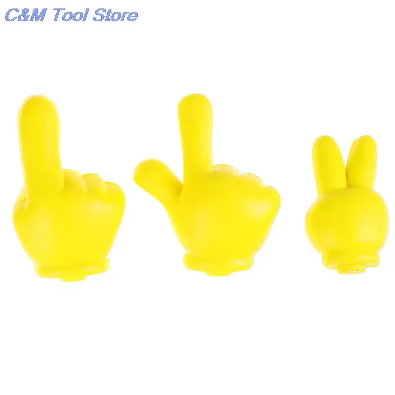 Симпатичная желтая Автомобильная вершка на палец для антенны Eva декоративные