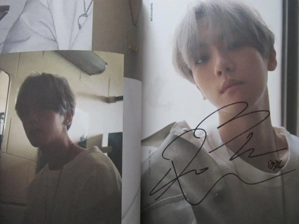 Подписанный EXO BaekHyun Baek Hyun с автографом городские огни соло мини-альбом K-POP 102019 |