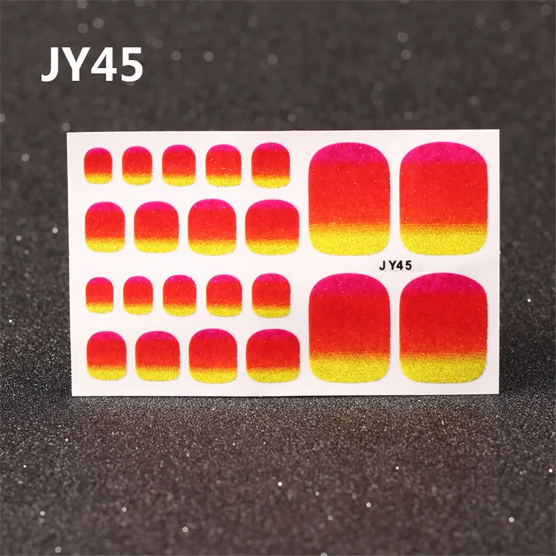 Lamemoria 1 лист полное покрытие пальца ногтей Стикеры на ногти блестящие градиентные