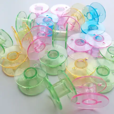 Шпульки для ниток пластиковые, разноцветные, катушки для швейных машин, 10 шт., L04
