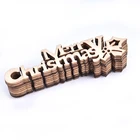 10 шт.лот деревянные изделия с буквами ручной работы DIY лазерная резка деревянные ломтики Счастливого Рождества подвесные украшения Рождественское украшение для дома