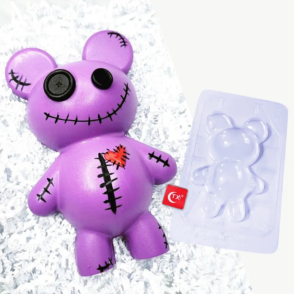 Большой размер 3D детский медведь хрупкий искусственная пластиковая форма для
