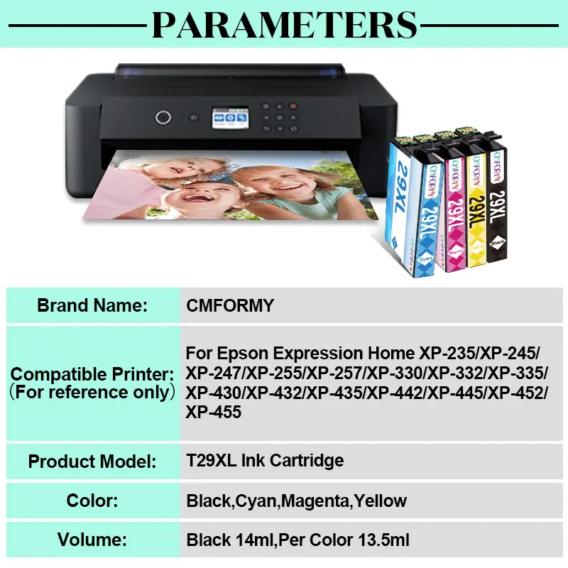 10 шт. 29XL T2991 2992 2993 2994 Совместимый патрон чернил для принтера Epson Expression Home