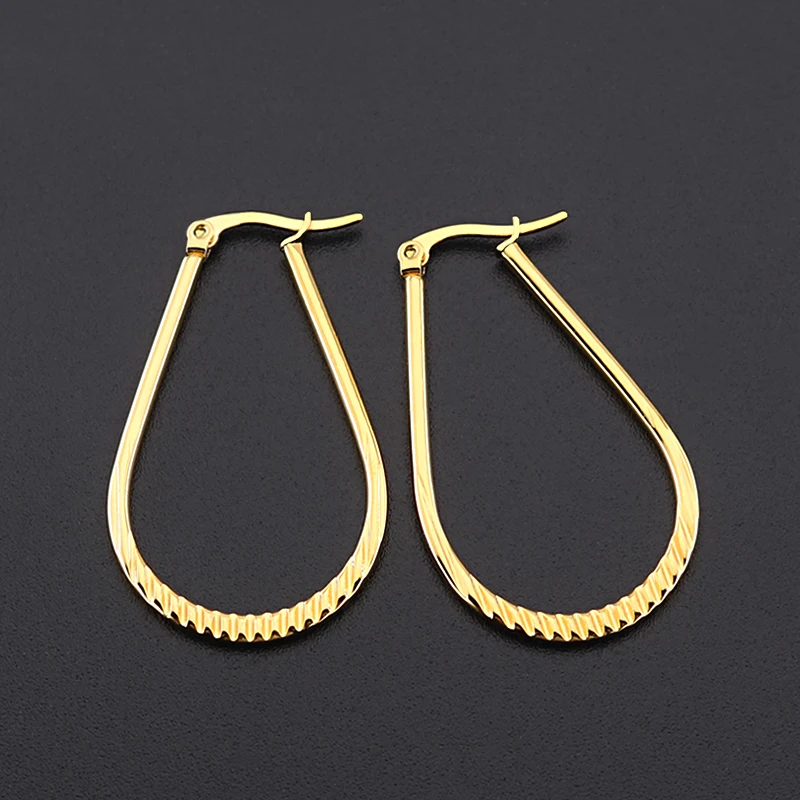 Vintage Gold/Silver Steampunk Hoop Earrings Ear Clip Party Gifts For Women Stainless Steel Earring Creole Gold | Украшения и