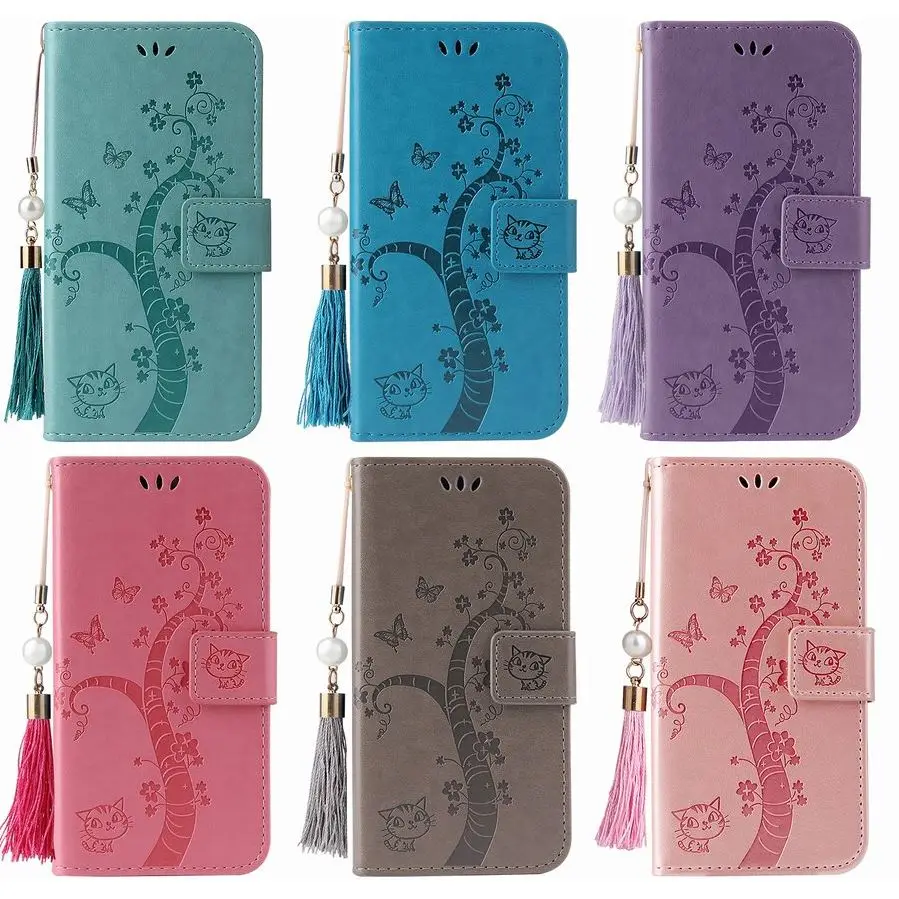 Женский кошелек для телефона с кисточкой и ремешком Etui iPhone 12 Pro Max Mini 2020 11 5 5S 6 6S 7 8