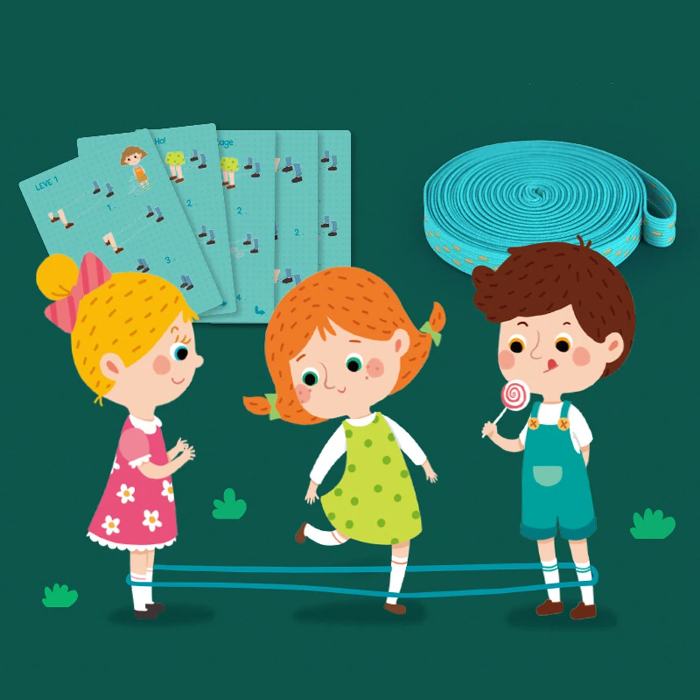 

Портативный Скакалка 3 м, внешний игровой инструмент для командных тренировок, детские игрушки, эластичная скакалка, Детская Классическая и...