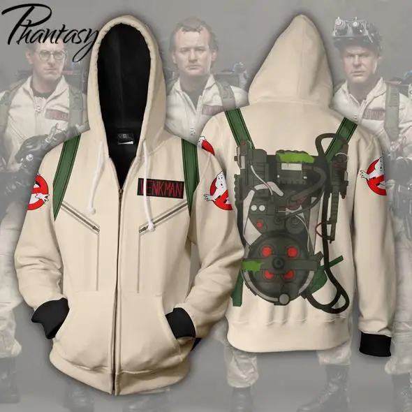 

Phantasy Cartoon Men Hoodies Casual Loose Oversize Unisex Zipper Sweatshirt 3D Printed Cosplay Movie Pullover With Pocket