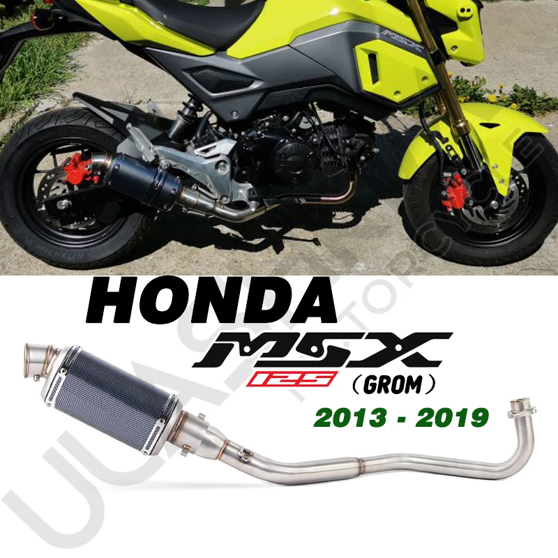 

M3 Motorcycle Exhaust Full System Middle Pipe Muffler Slip On For Honda M3 MSX 125 MSX125 SF 2013 To 2020 Exhaust