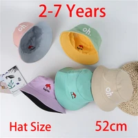 child casual fisherman hip hop czapki hat fishing double sided embroidery bucket hat cap sun protection cotton fisherman hat