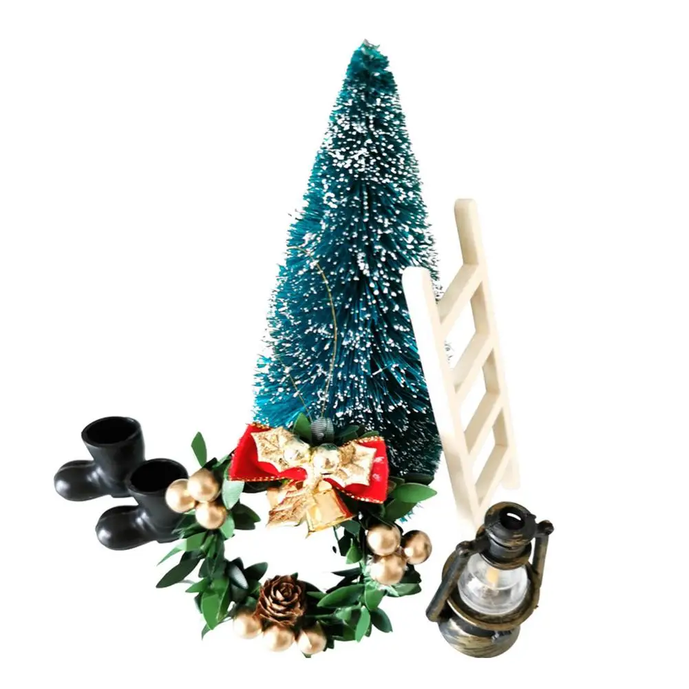 1 Набор рождественских аксессуаров для кукольного домика венок сделай сам