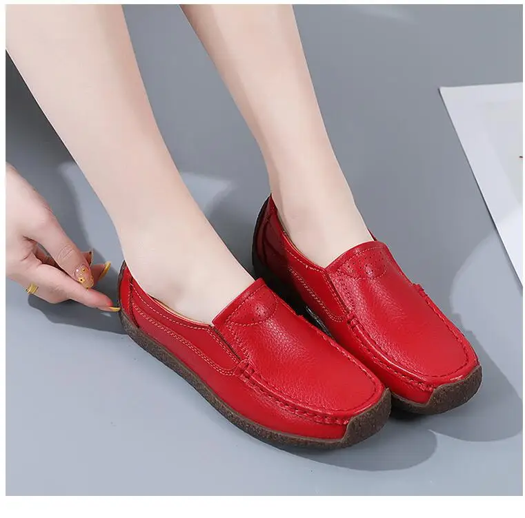Women's casual shoes spring and autumn casual flat-bottomed peas shoes 2021 new women's comfortable and soft large size women's