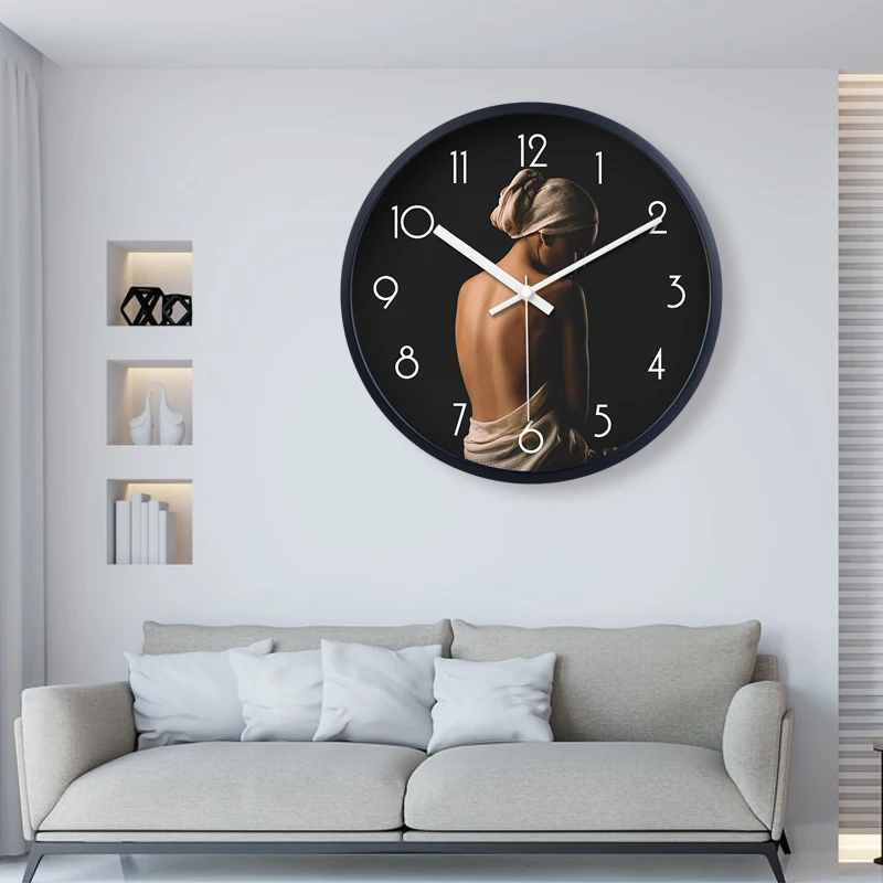 Beauty Salon Wall Clock Metal Clocks Home Decor Creative Health Preserving Individual Modern Silent CC50WC | Дом и сад