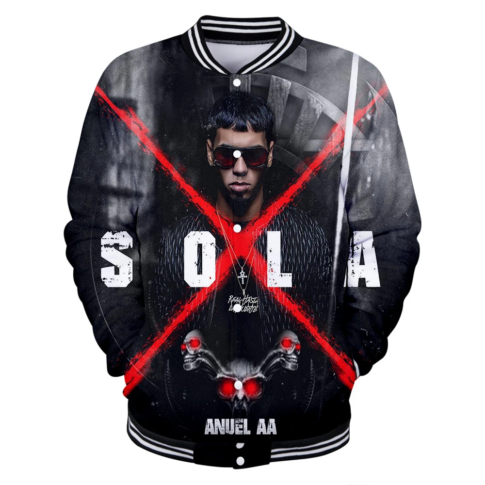 2019 новый дизайн Anuel AA бейсбольная форма Осенняя Повседневная Harajuku бейсбольные