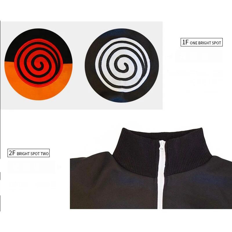 Cosplay Costume Anime Uzumaki Ninja Uniform Casual Jacket Sportswear Halloween 2PCS Cloth Set Top with Pants | Тематическая одежда