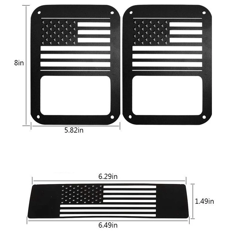 Задний светильник защитный третий тормозной крышка для 2007-2018 JK Jeep Wrangler Unlimited JKU