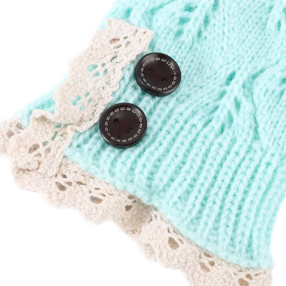 Женские Модные Рождественские перчатки с половинными пальцами Теплый шерстяной