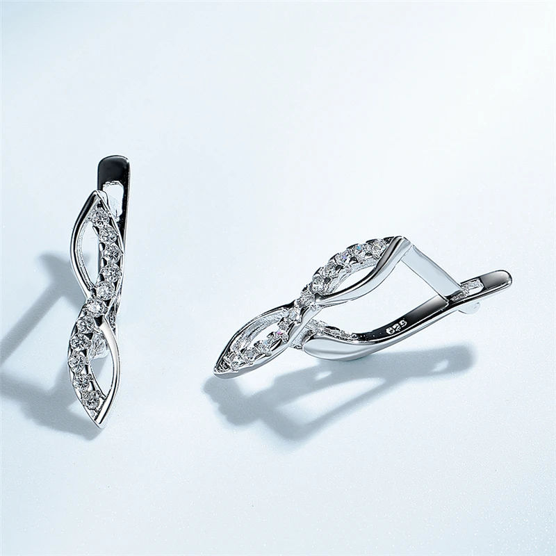 Серьги кольца из серебра 925 пробы с фианитом|Серьги-кольца| |