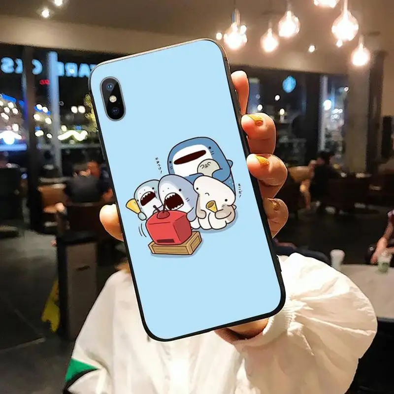 

Kawaii Samezu Shark Soft Silicone Phone Case for iPhone 11 12 pro XS MAX 8 7 6 6S Plus X 5S SE 2020 XR