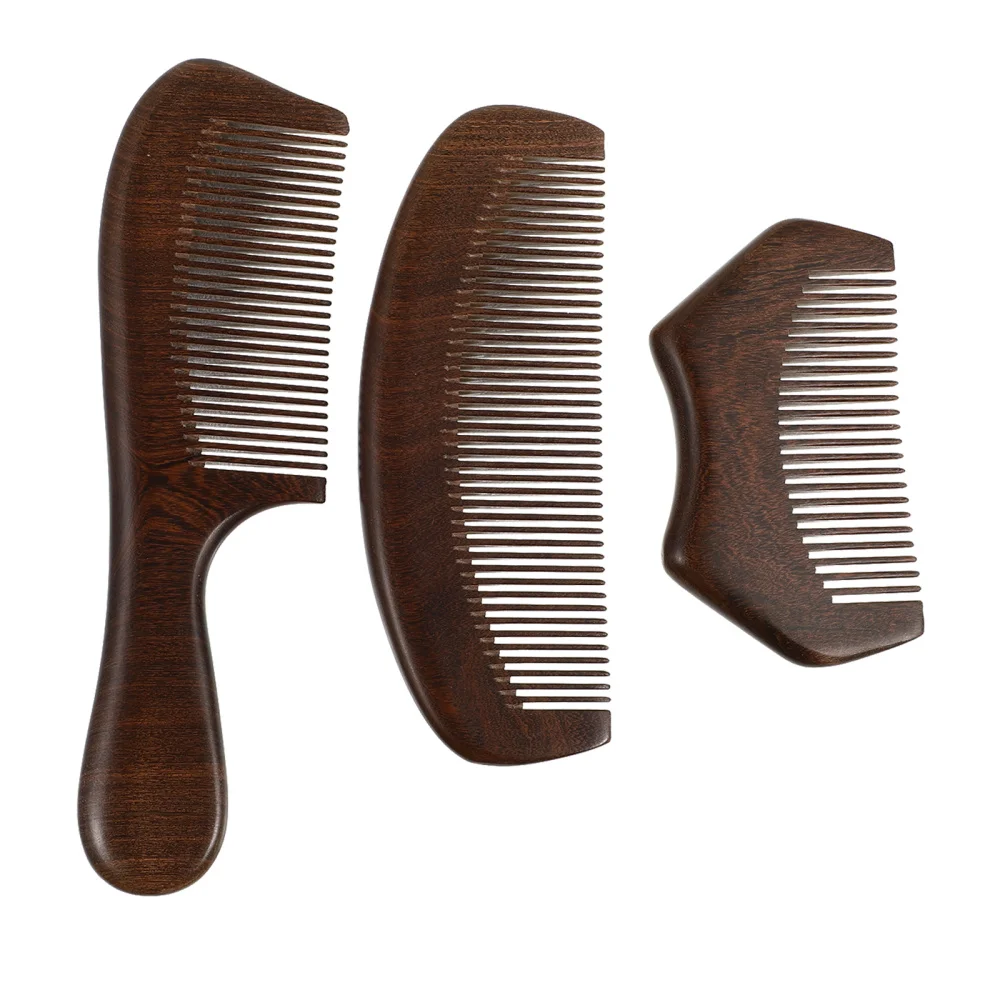 

3pcs Combs Creative Sandalwood Combs Practical Hairstyling Combs
