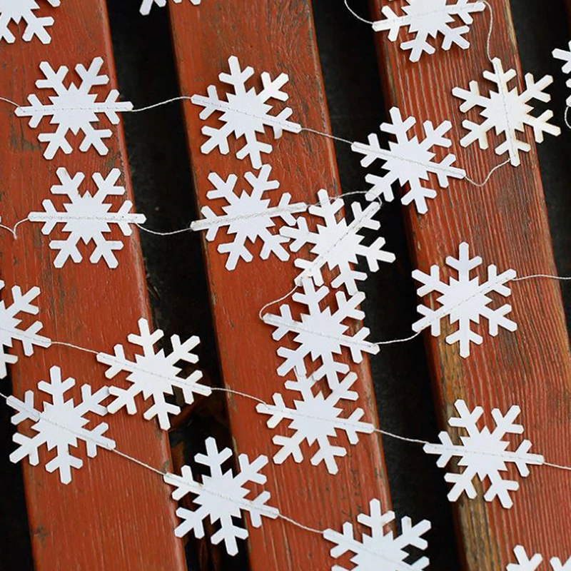 Рождественское украшение в форме снежинки Бумажная гирлянда баннер овсянка